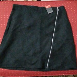 Faux Suede mini skirt